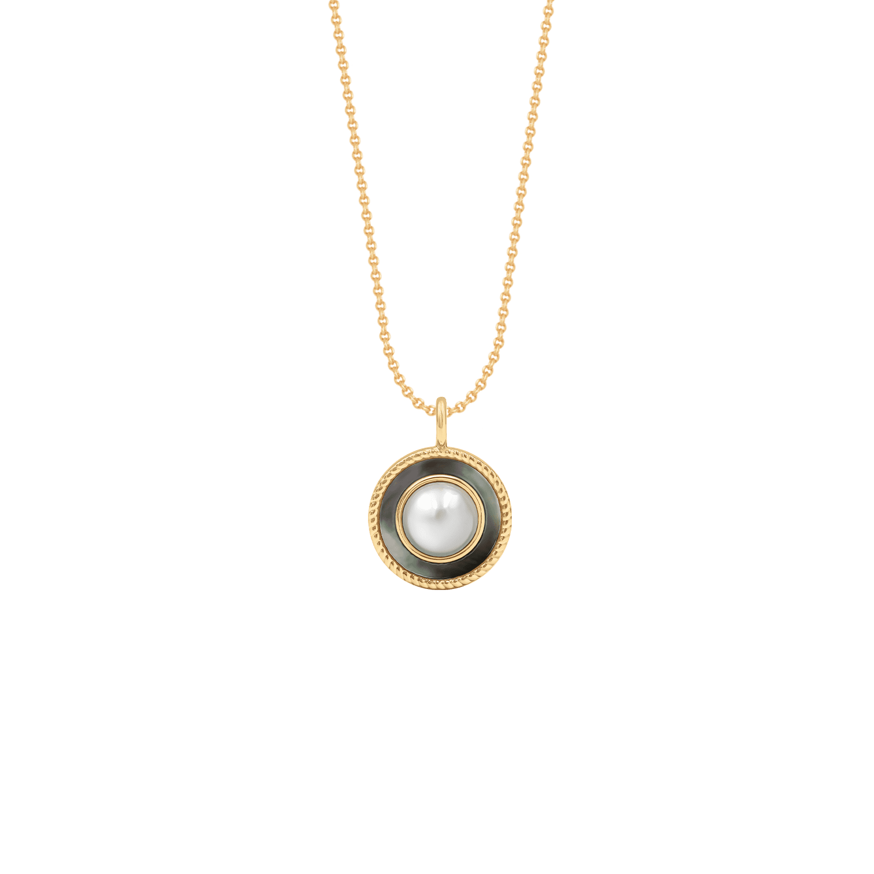 Women's necklace Cosmos, with white pearl, gold-plated, Lilou