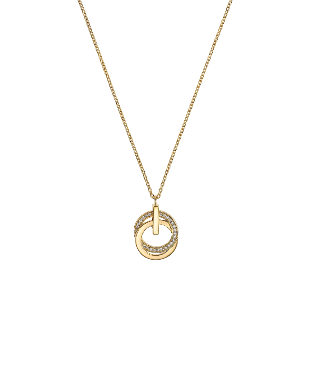 Women's necklace sterling silver Swing gold-plated, JETTE