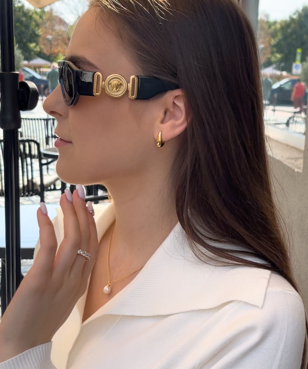 Cercei dama ovale creola, aur galben, dimensiune 1,6 cm, MORELLATO