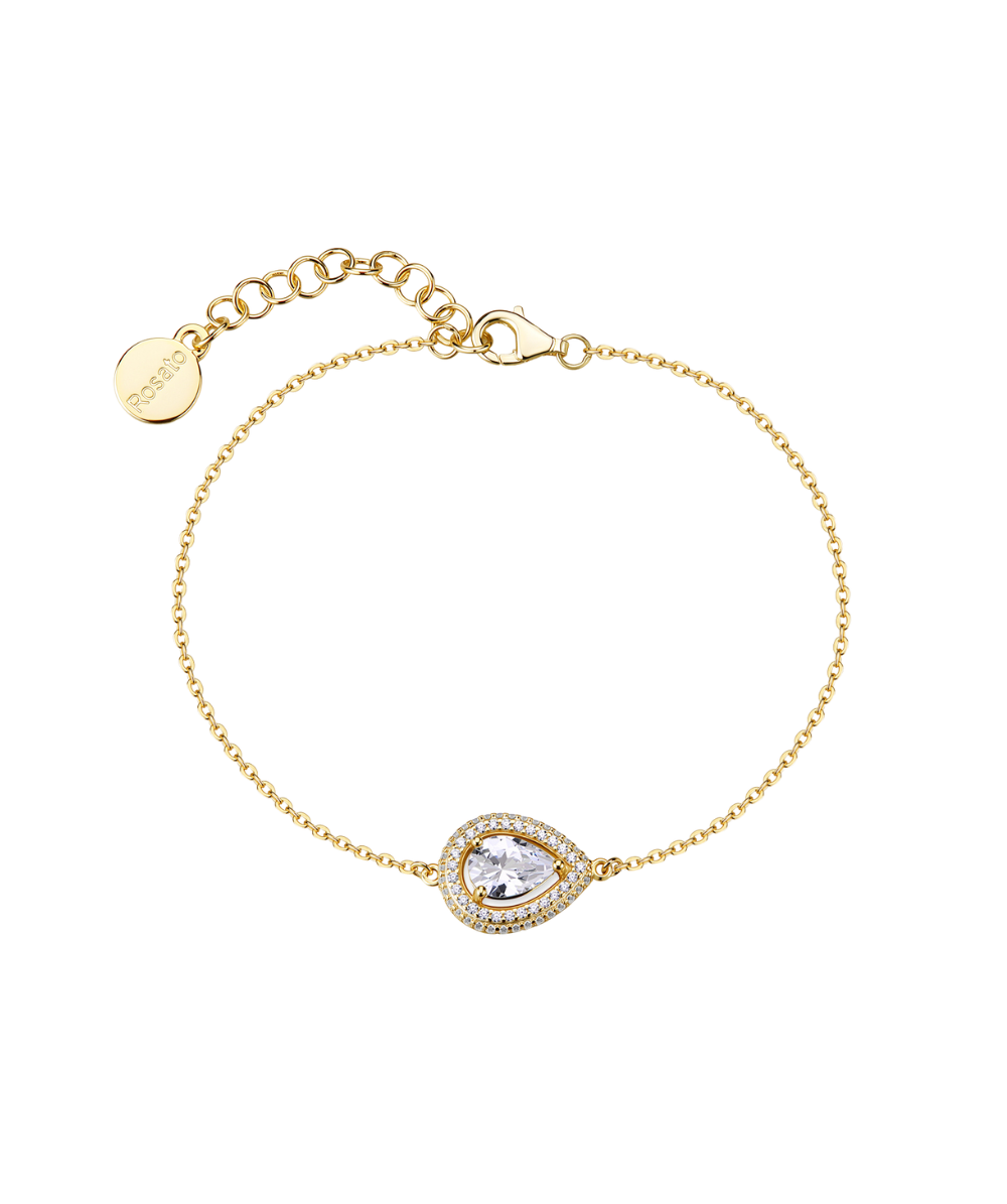 Women's Anna soft bracelet, silver plated with yellow gold, Rosato