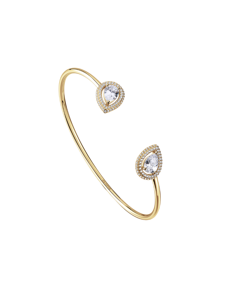 Women's silver bracelet Harmonic, gold plated, Rosato