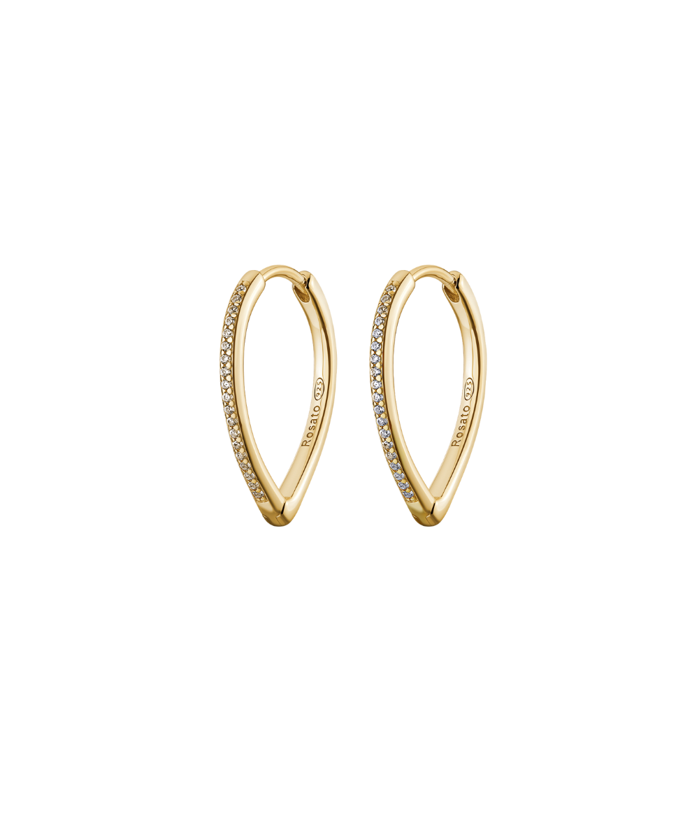 Women's silver Sofia earrings, gold plated, Rosato