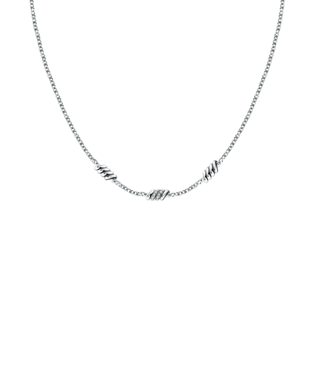 Women's necklace Torchon with white crystal, MORELLATO