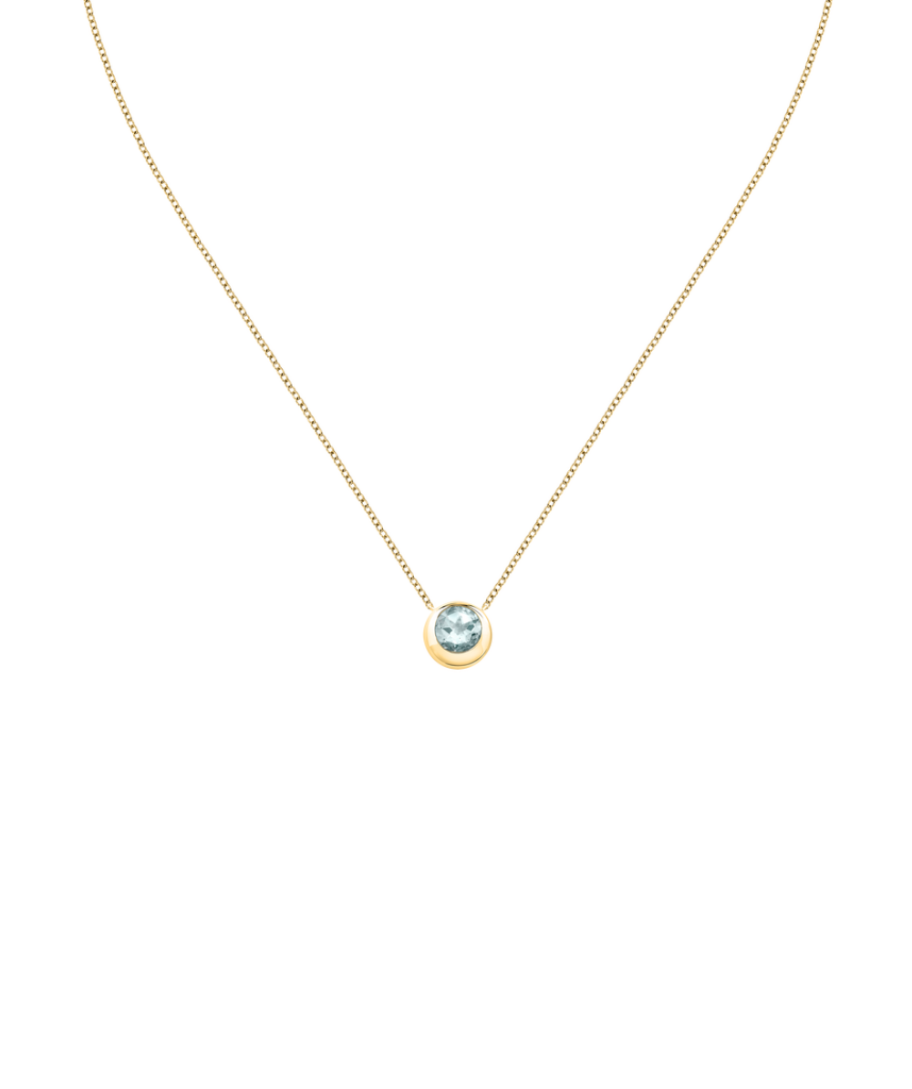 Women's necklace sterling silver Tesori Eterni gold-plated with blue topaz, Morellato