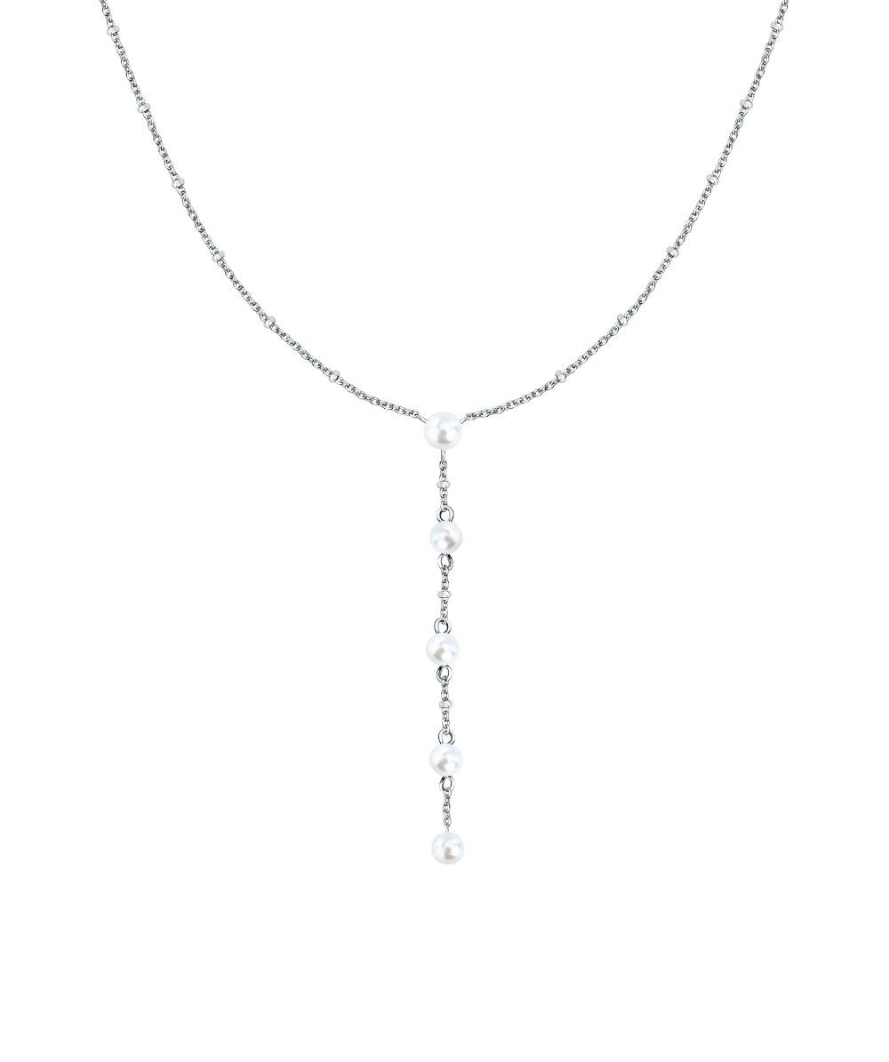Women's necklace sterling silver with pearls, MORELLATO