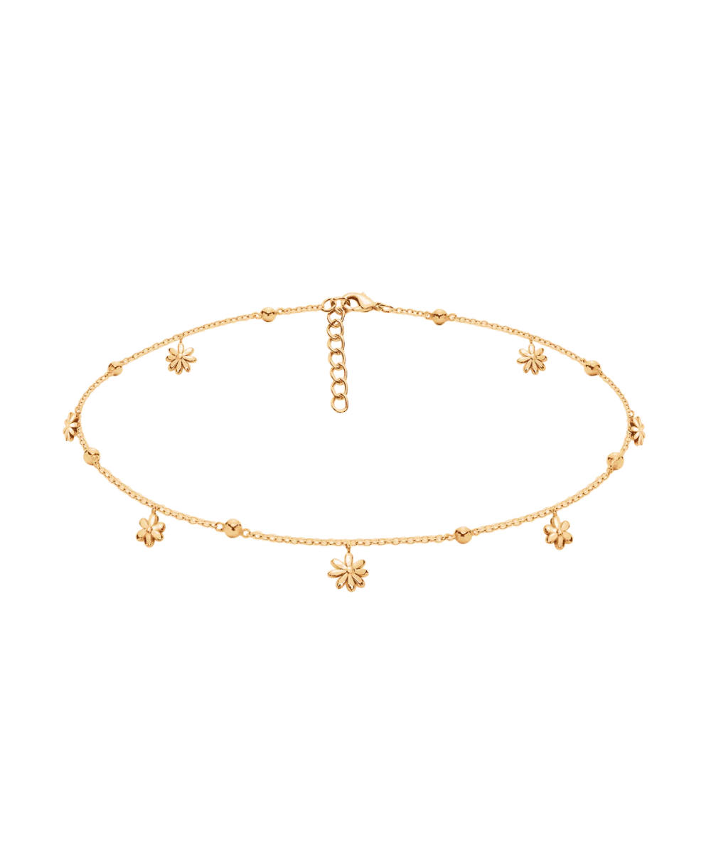 Women's choker Flowers, gold-plated, Lilou