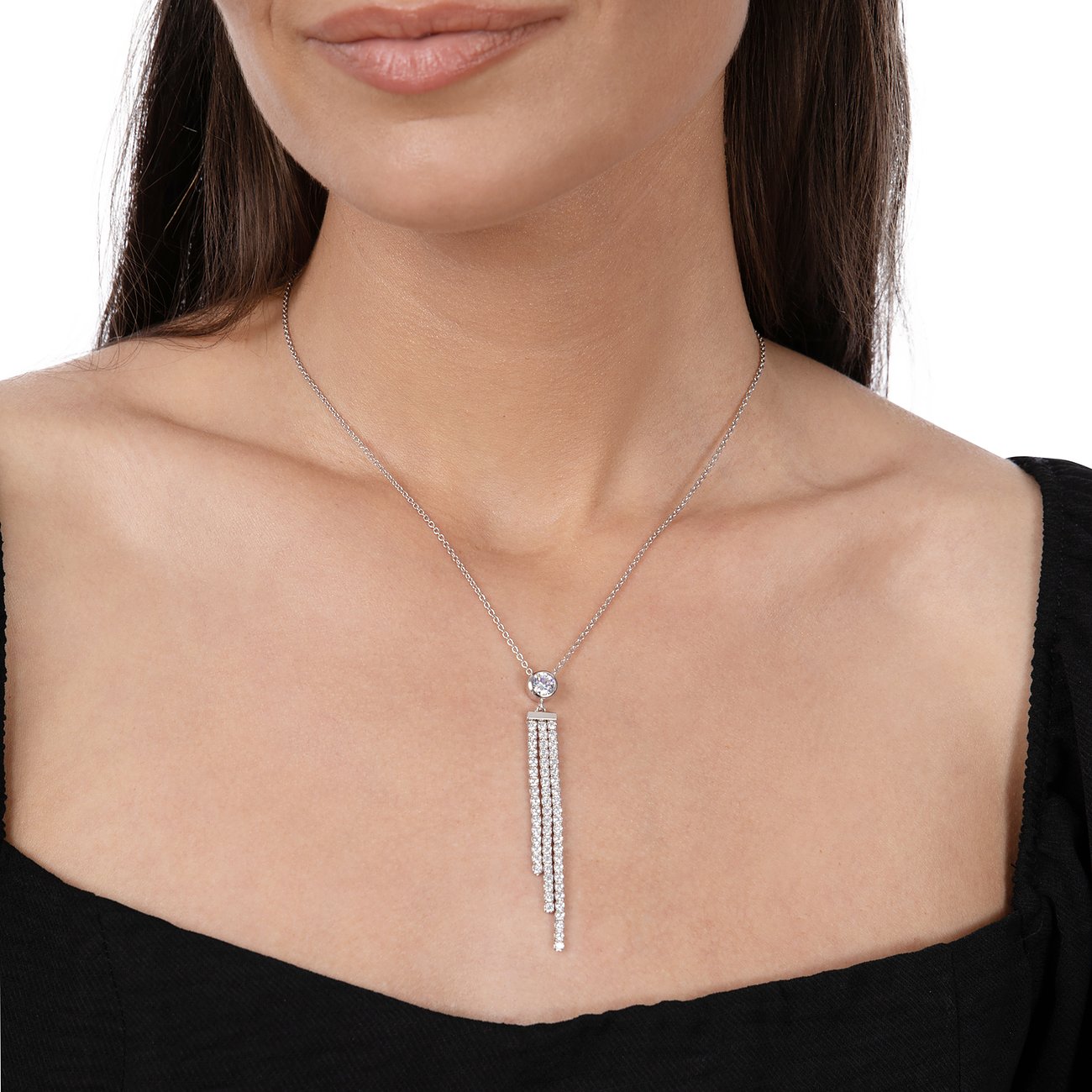 Women's necklace sterling silver CASCADE, adjustable, JETTE