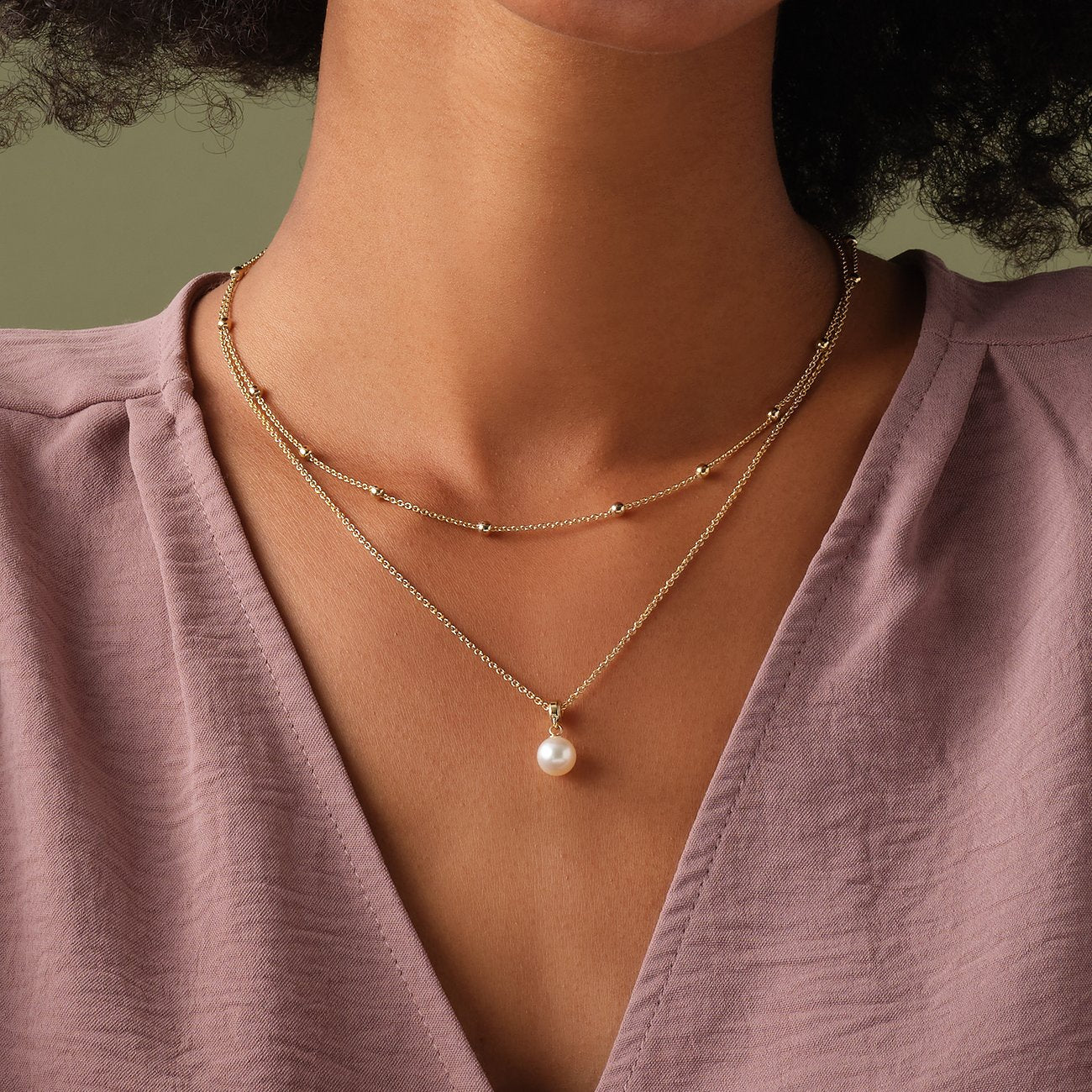 Women's JOY necklace sterling silver gold plated, adjustable, JETTE