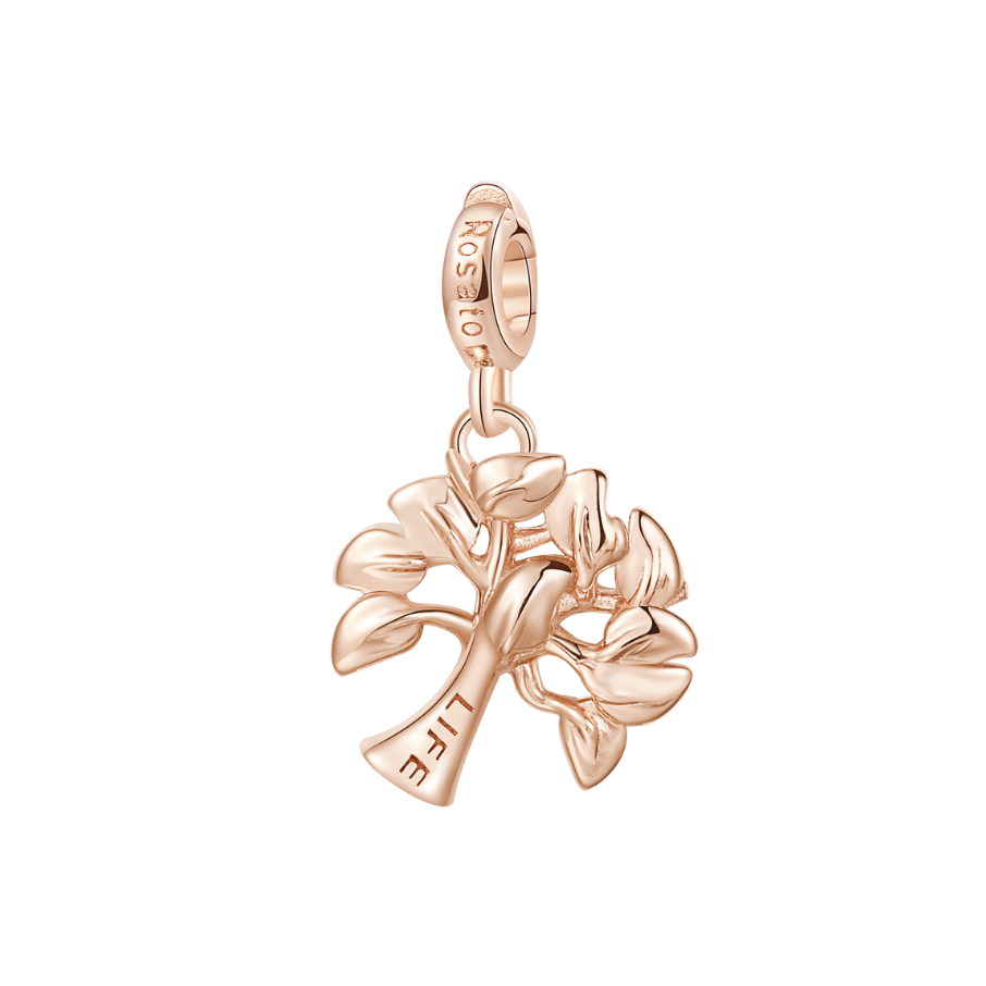 Breloc de damă din argint STORIE Arborele vieții, ROSATO