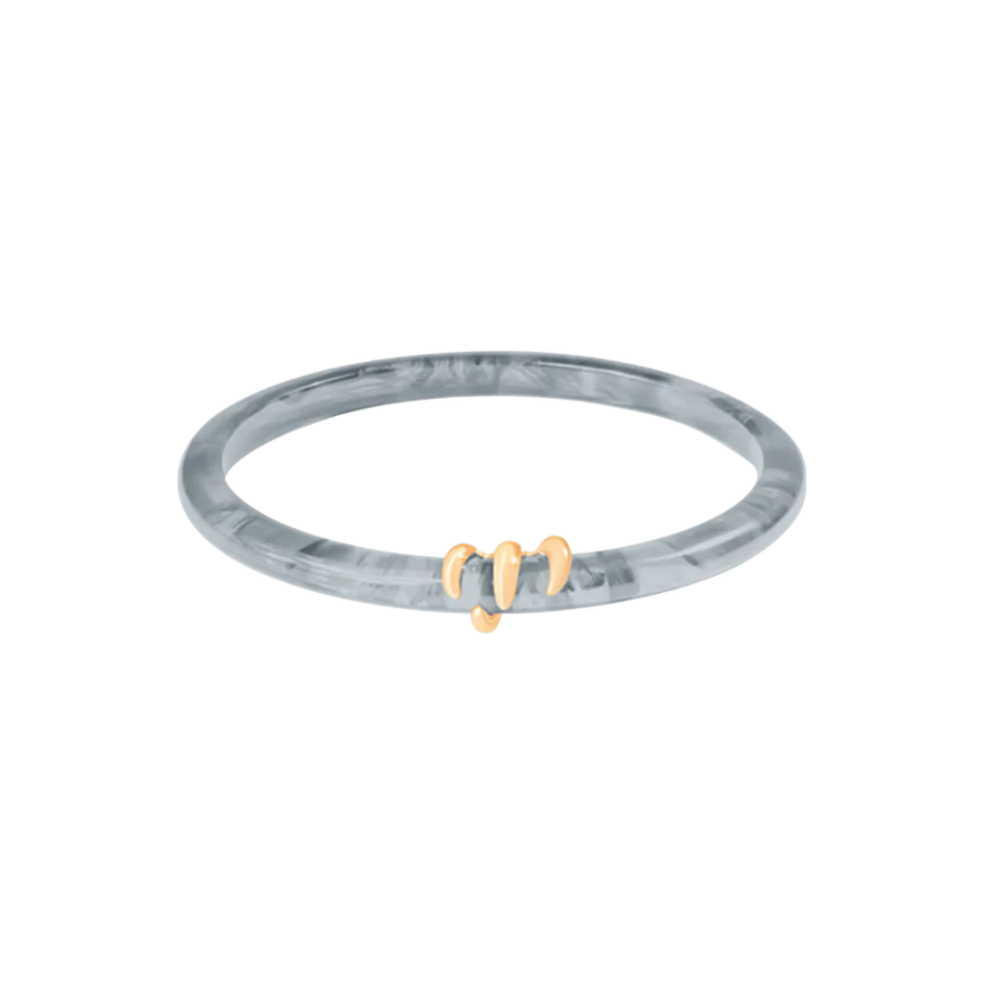 Women's bracelet Forza grey resin gold-plated, Lilou
