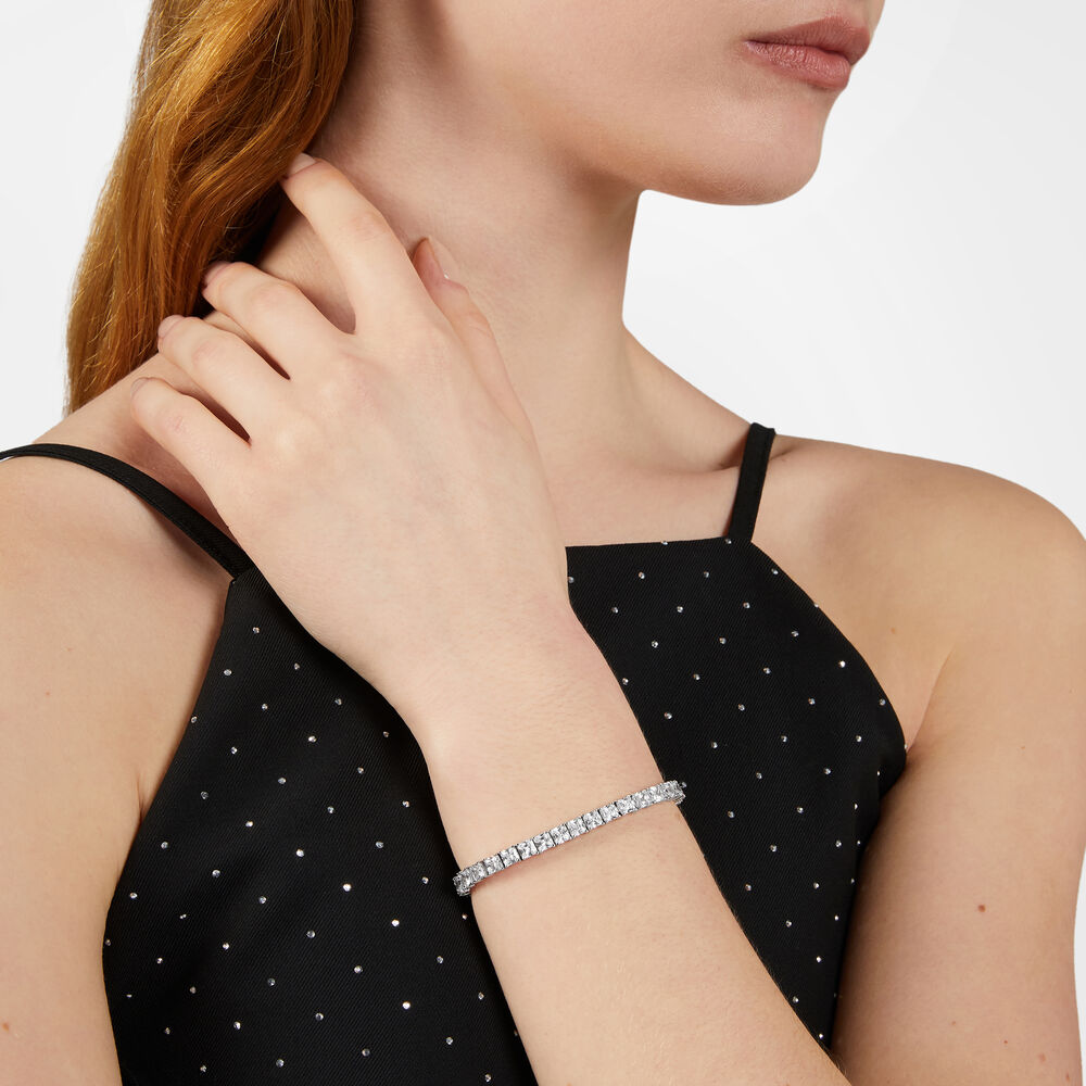 Brățară de damă argintie Classic Tennis, reglabilă 16 + 2 cm, CHIARA FERRAGNI