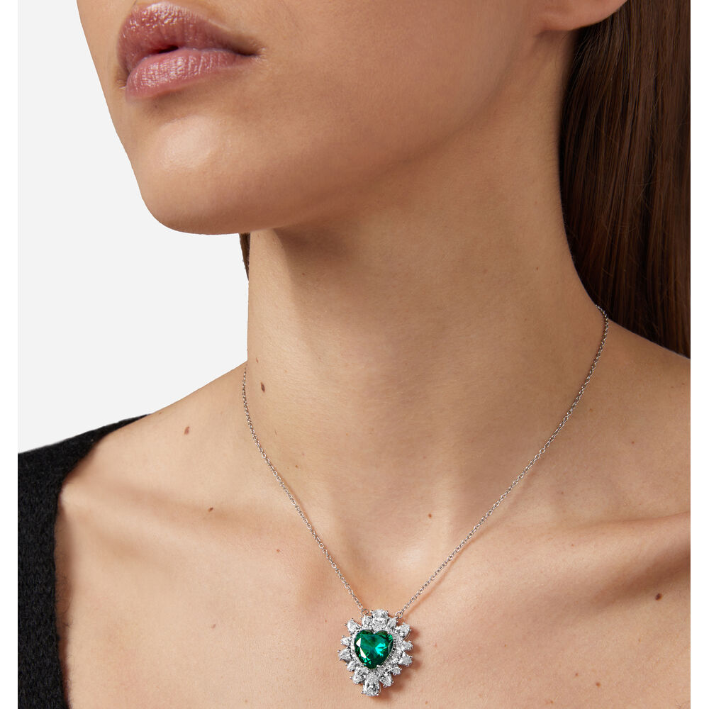 Women's Silver Necklace Emerald, CHIARA FERRAGNI