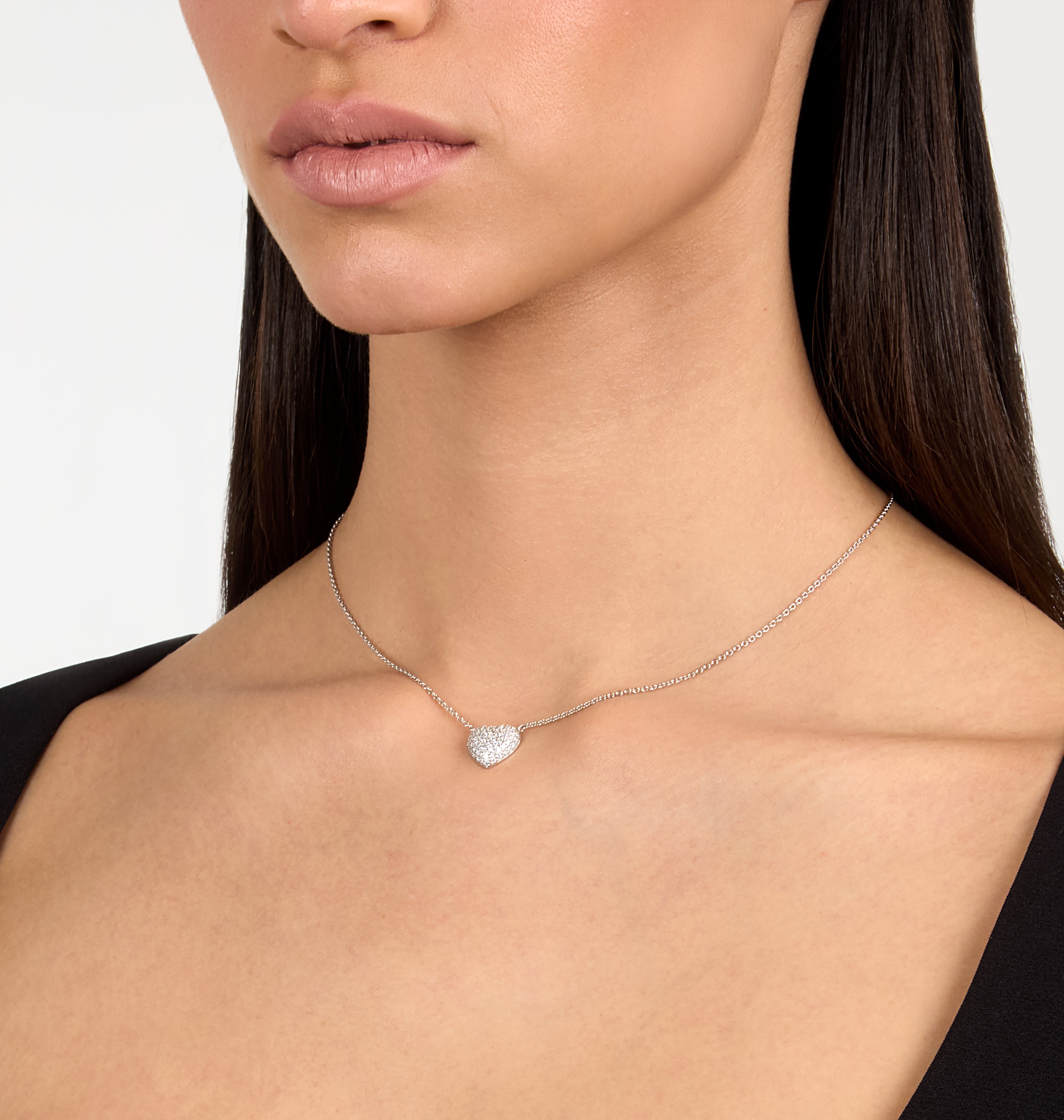 Women's silver necklace with heart pendant, Chiara Ferragni