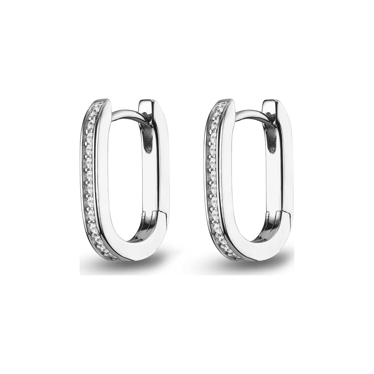 Cercei de dama din argint rotunzi LUNA, JETTE