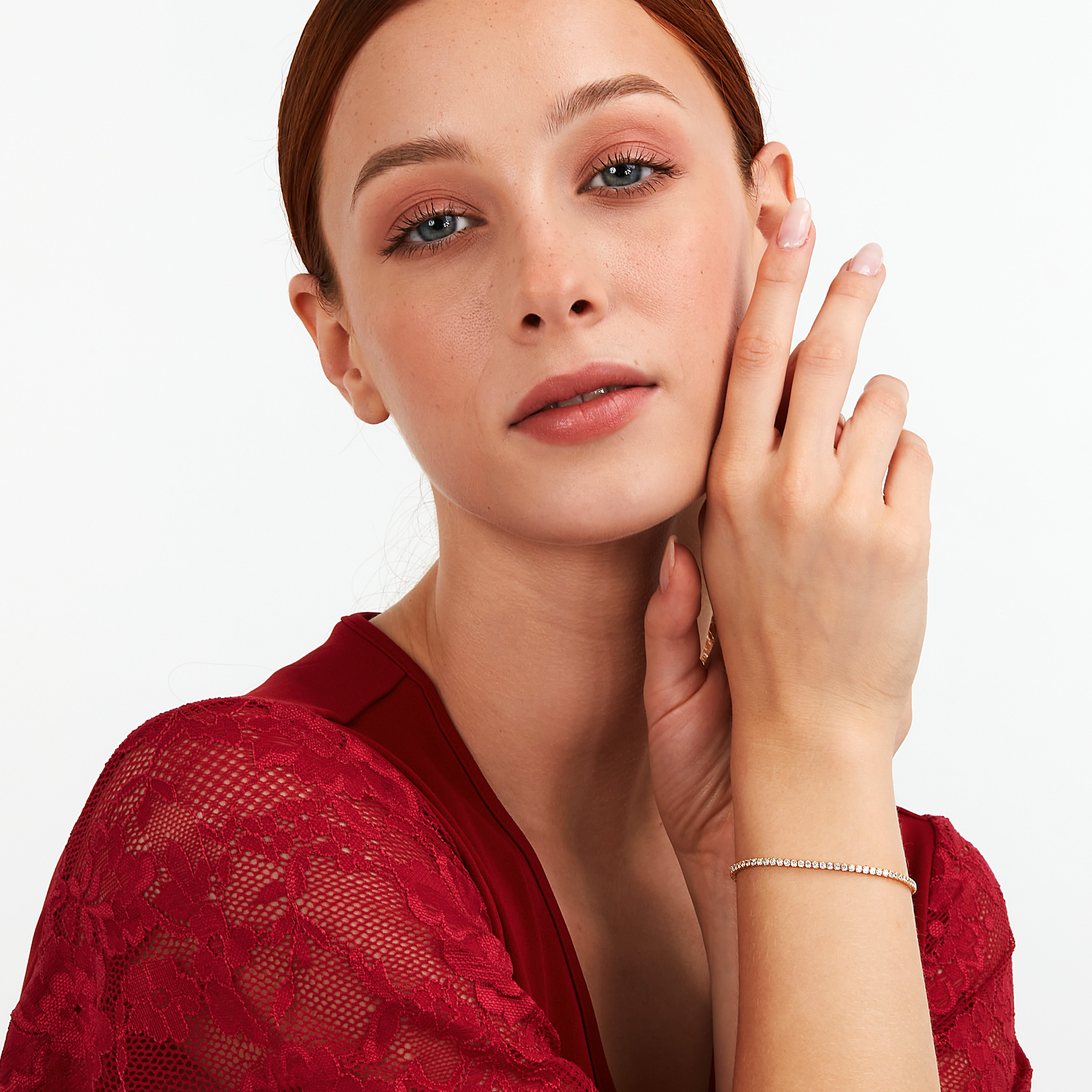 Brățară tennis reglabilă pentru femei, aurie, La Petite Story