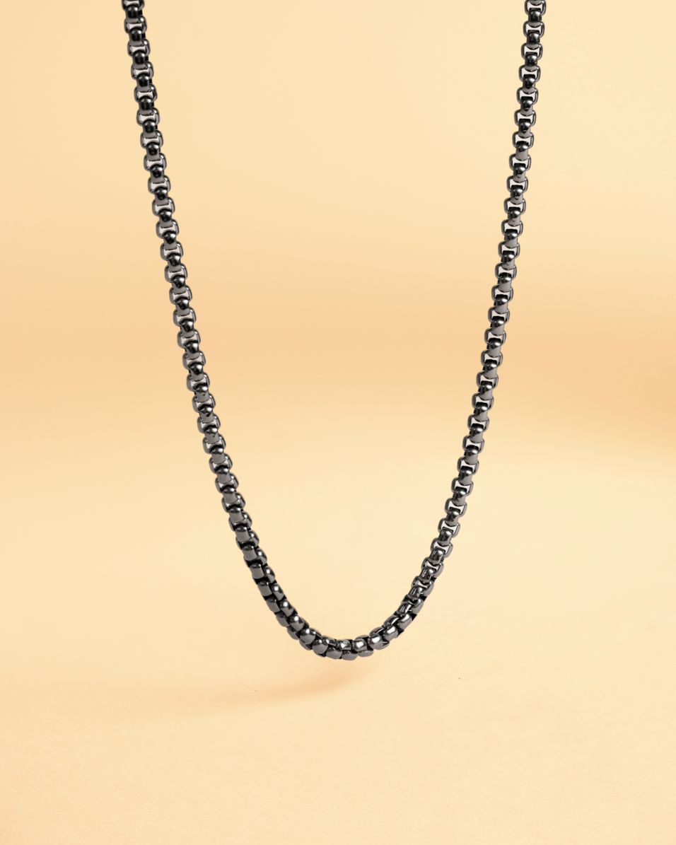 Men's necklace adjustable Vita Black, GEMINI