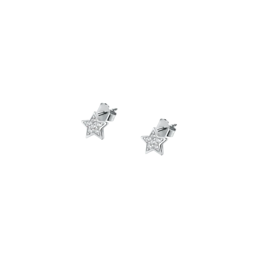Women's Silver Stud Earrings in the Shape of a Star, LA PETITE STORY