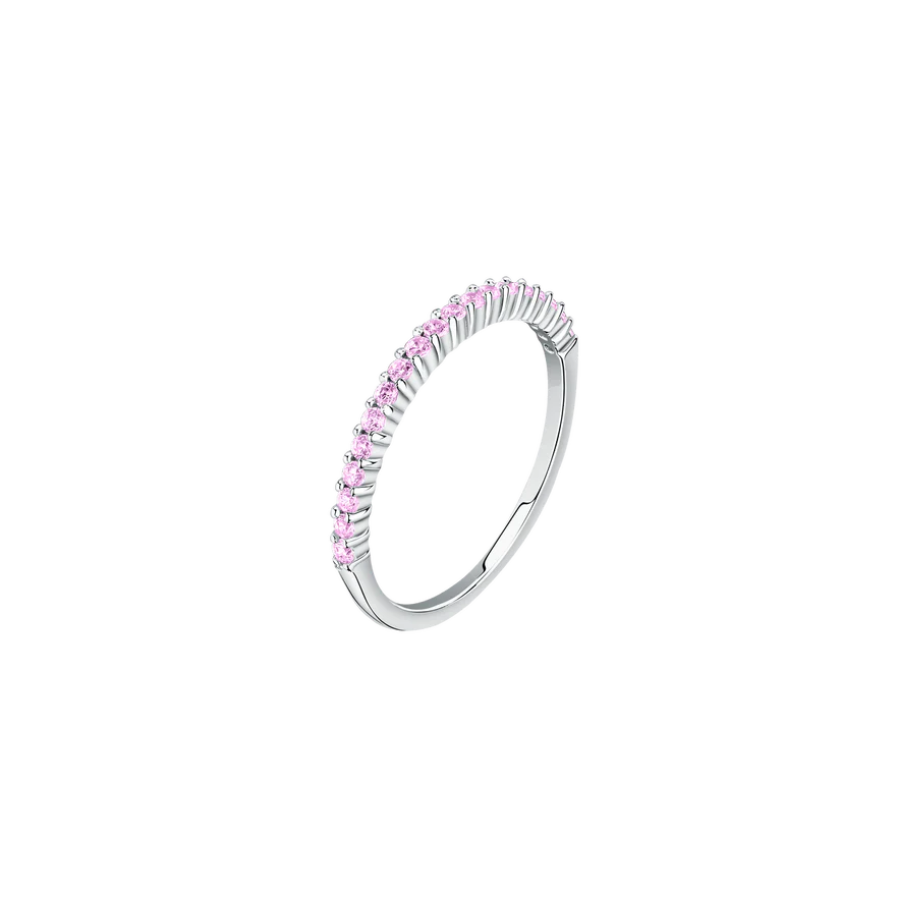 Women's ring sterling silver with pink zirconia, LA PETITE STORY