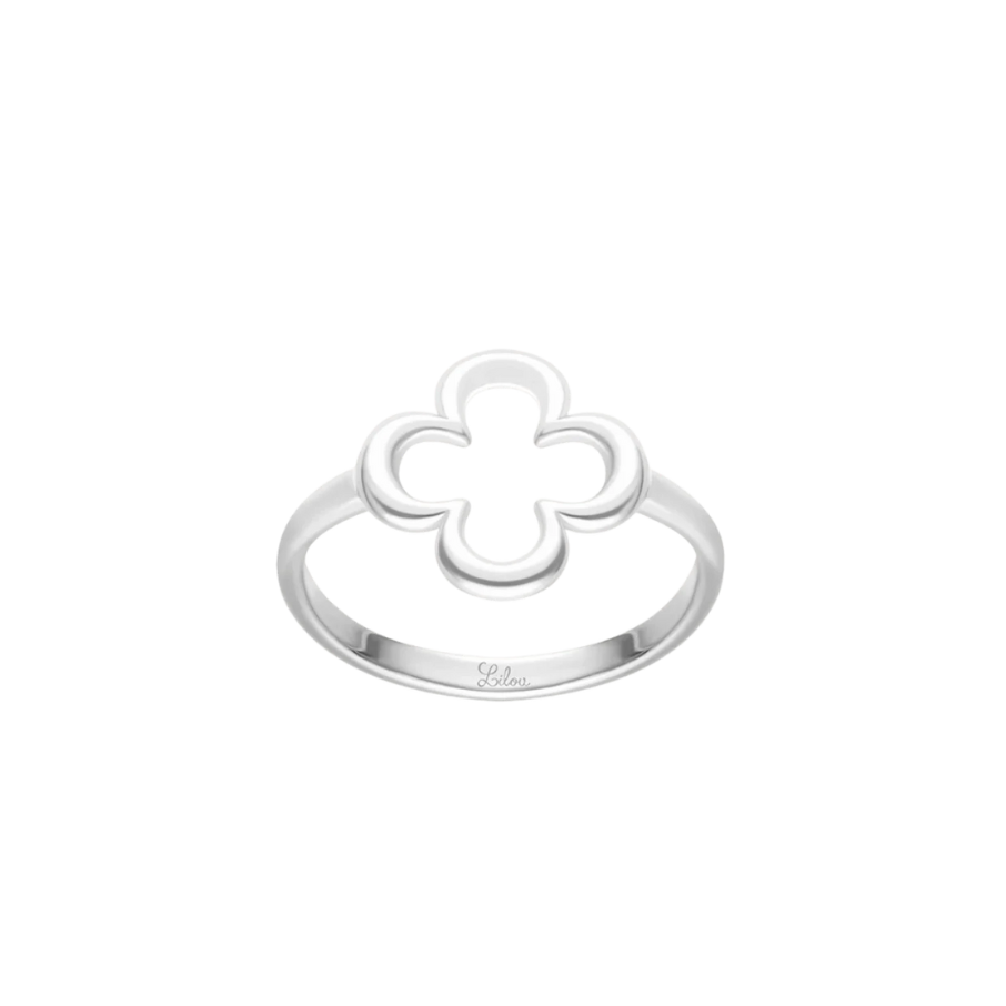 Inel dama Icons cu trifoi model placat cu argint, Lilou