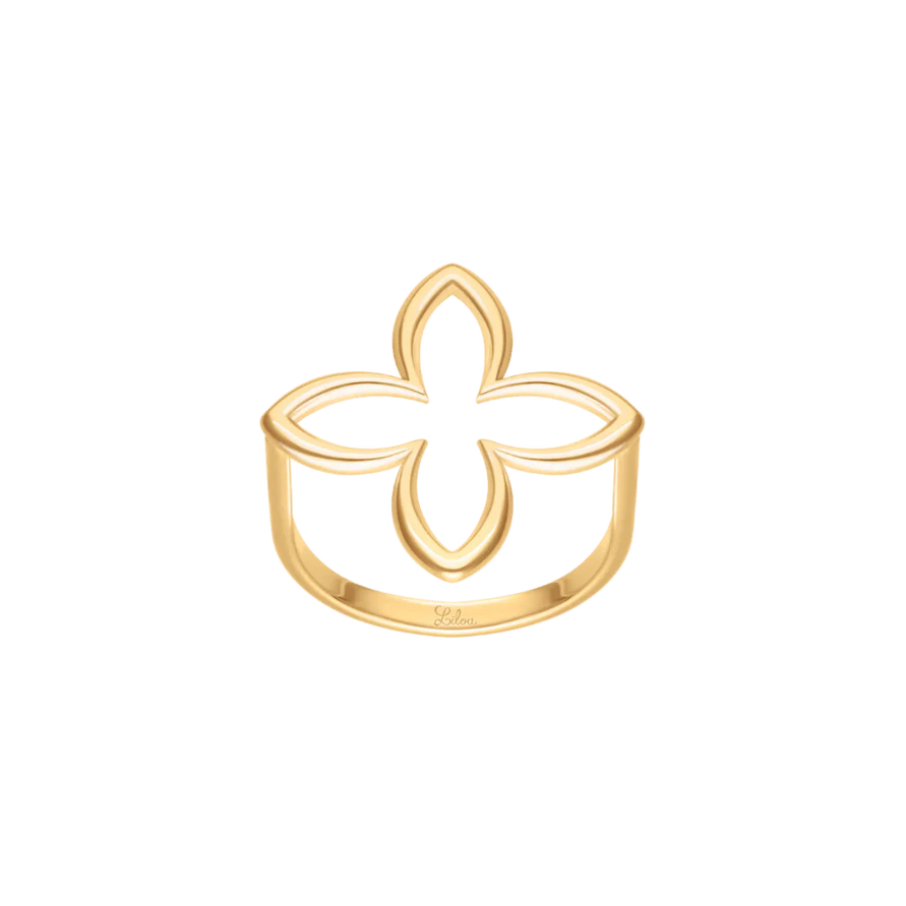 Inel dama Icons Lilia placat cu aur, Lilou