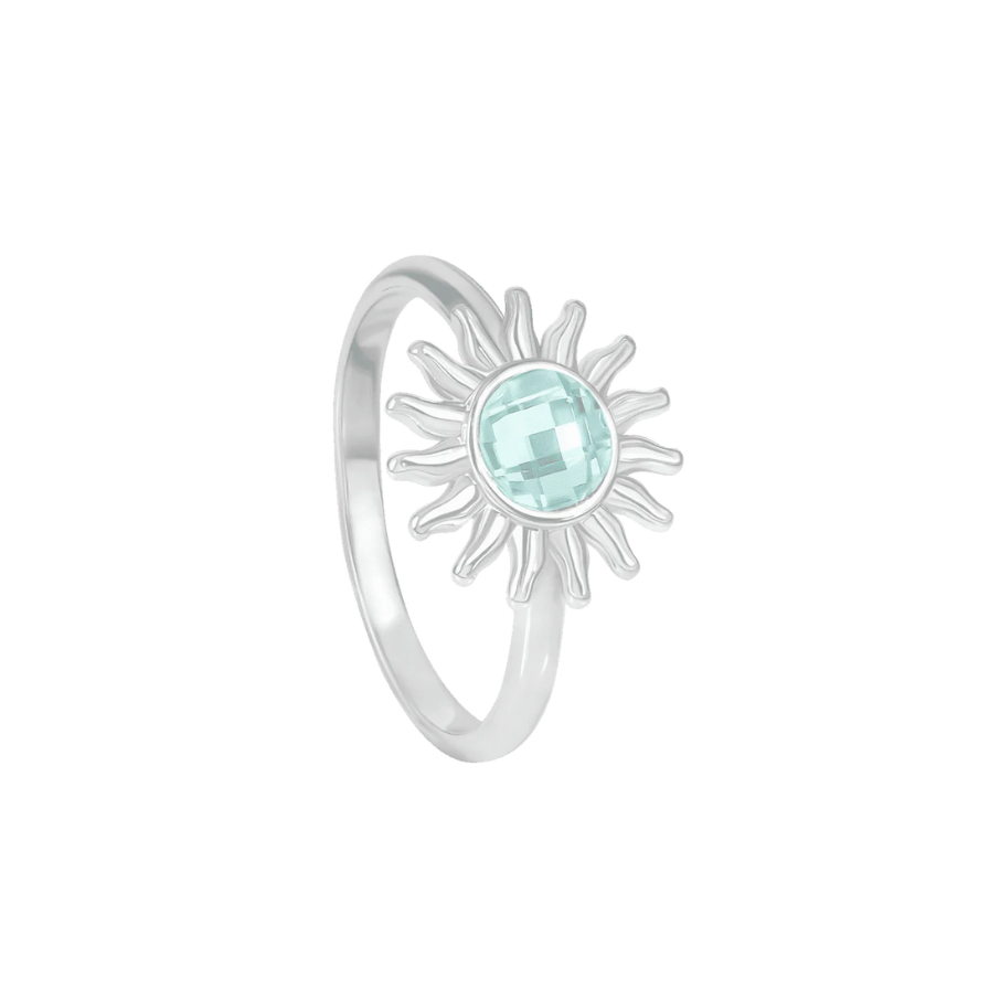 Inel dama Soleil 1,2 cm, placat cu argint, Lilou