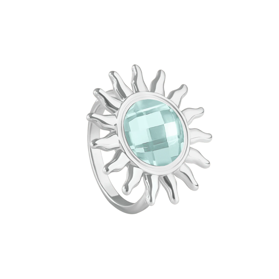 Inel dama Soleil 2,2 cm, placat cu argint, Lilou