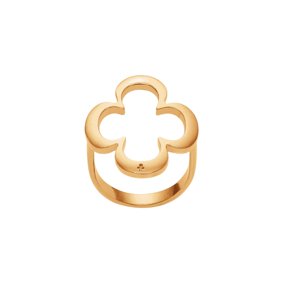 Inel dama AZUR CLOVER placat cu aur, Lilou