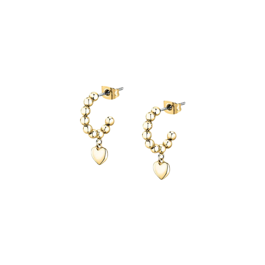 Cercei de dama Talismani rotunzi cu pandantive in forma de inima, MORELLATO