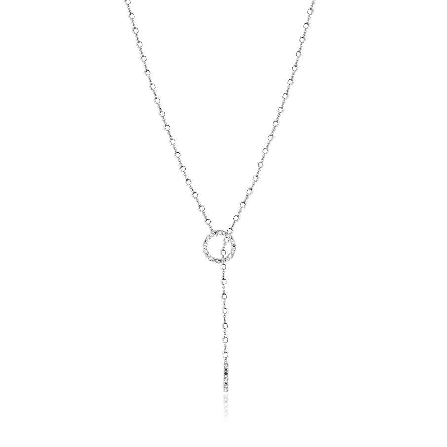 Colier argint dama CUBICA, ROSATO