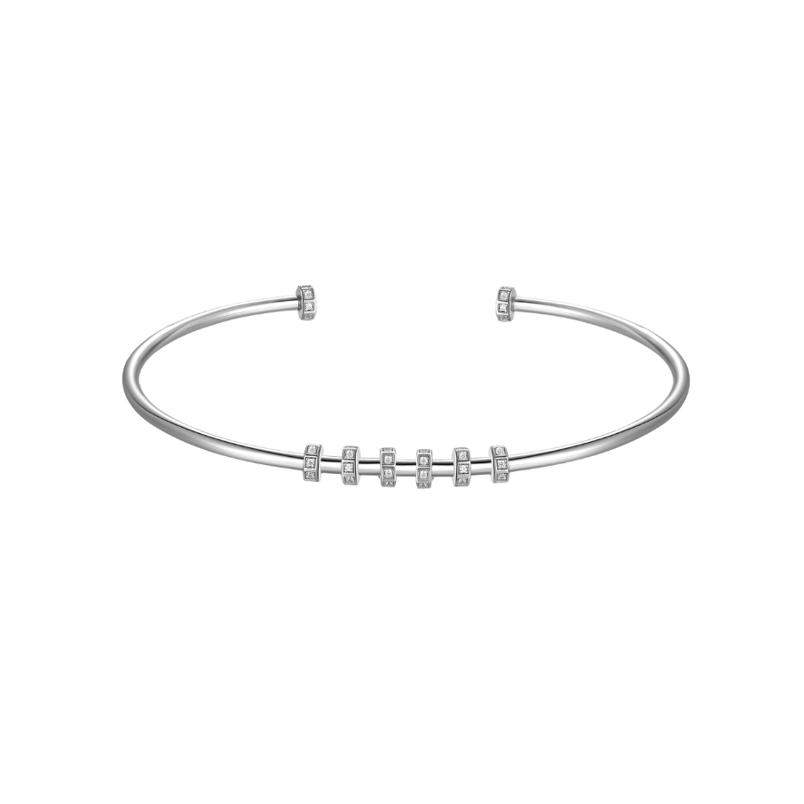 Women's silver bracelet STORIE white zirconia, ROSATO