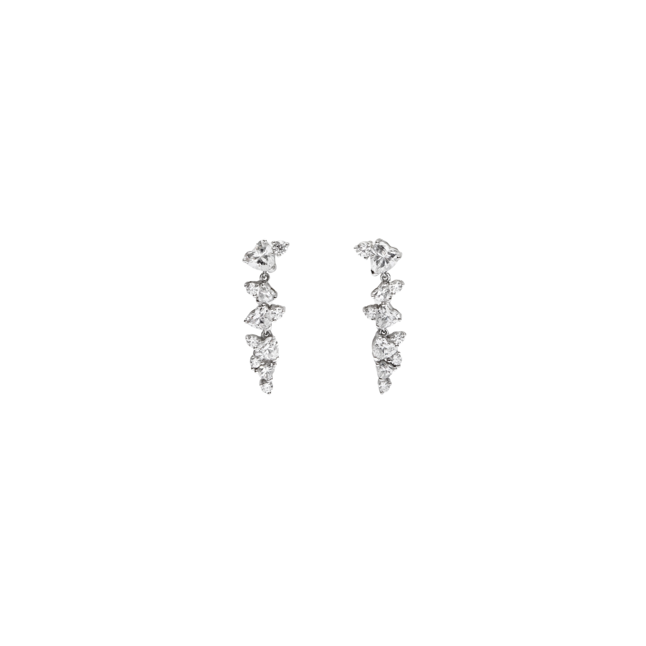 Women's earrings sterling silver long stud, CHIARA FERRAGNI