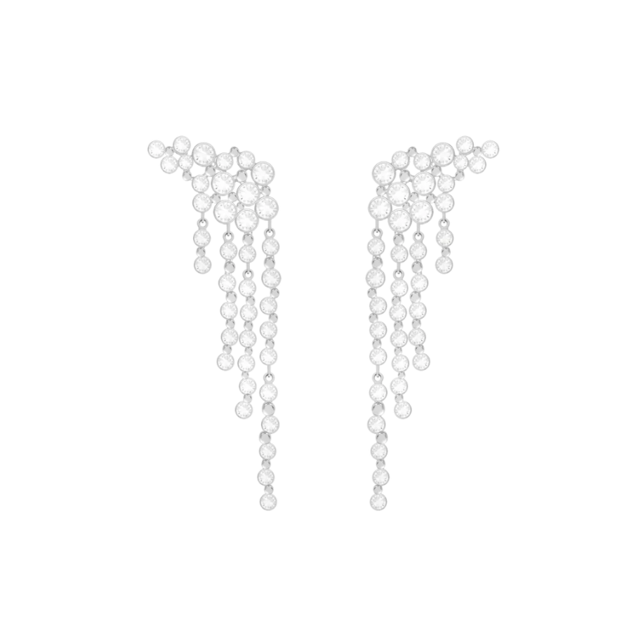 Cercei dama Sparkling, placati cu argint, Lilou