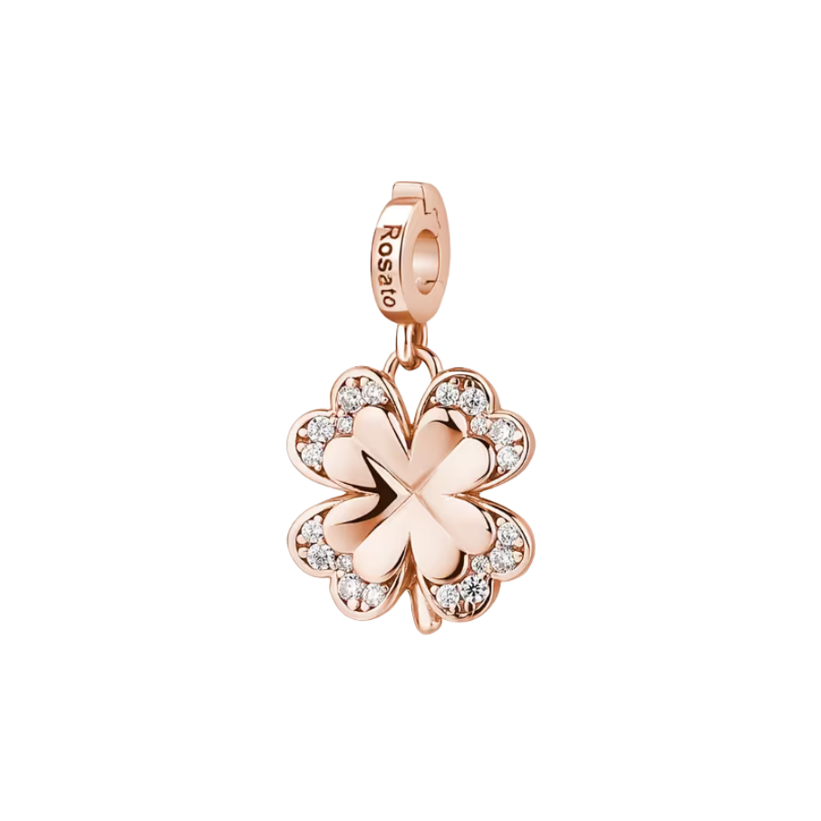Women's Silver Charm STORIE Clover, ROSATO
