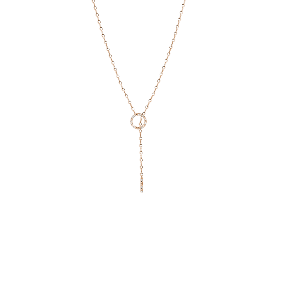 Women's Silver CUBICA Necklace, ROSATO