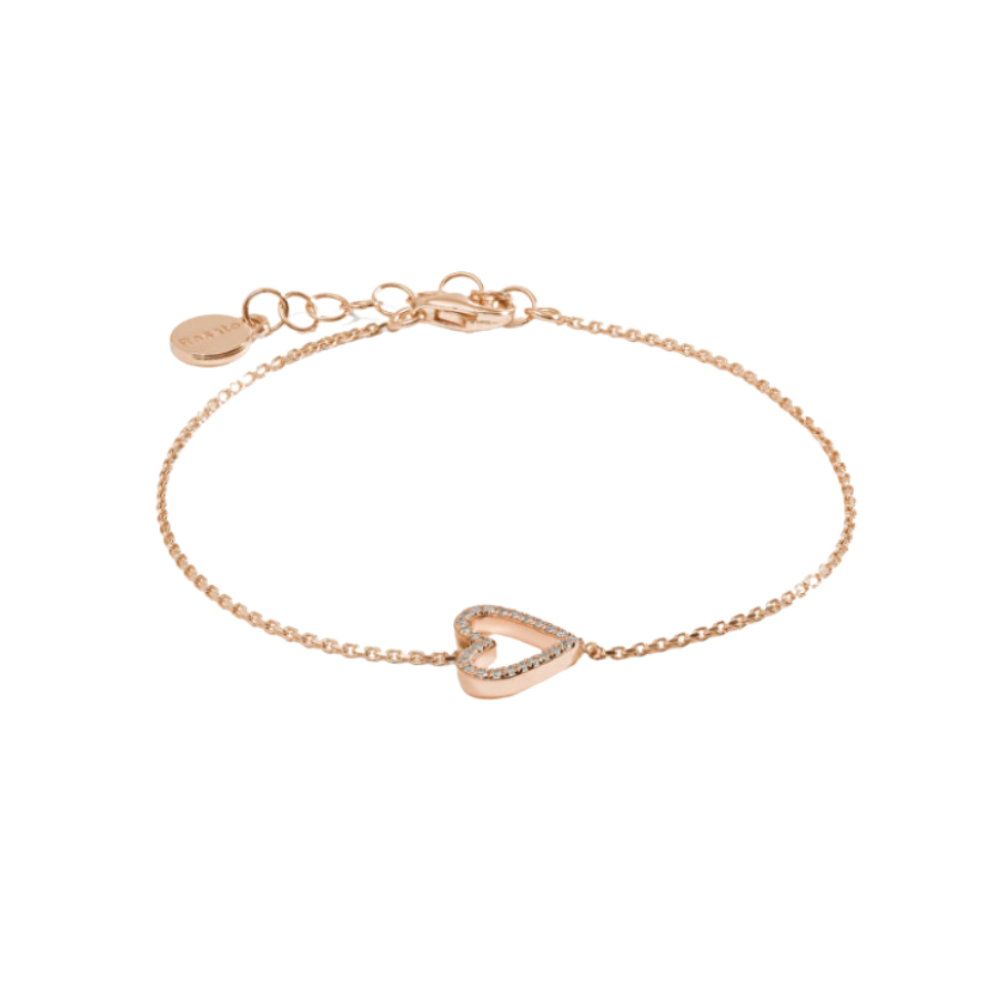 Women's Silver Bracelet GOT ME with Heart, ROSATO