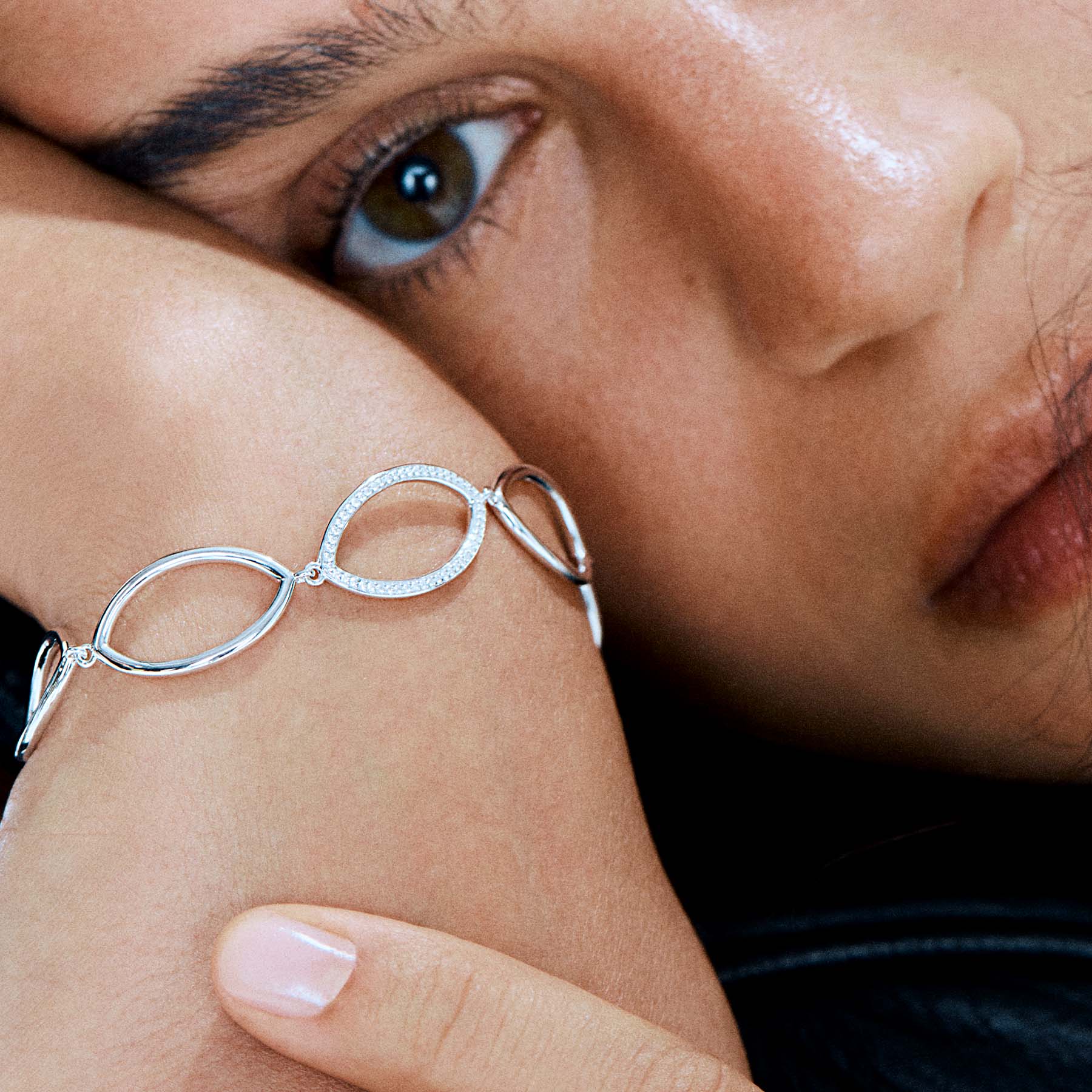 Women's silver Sofia bracelet, Rosato