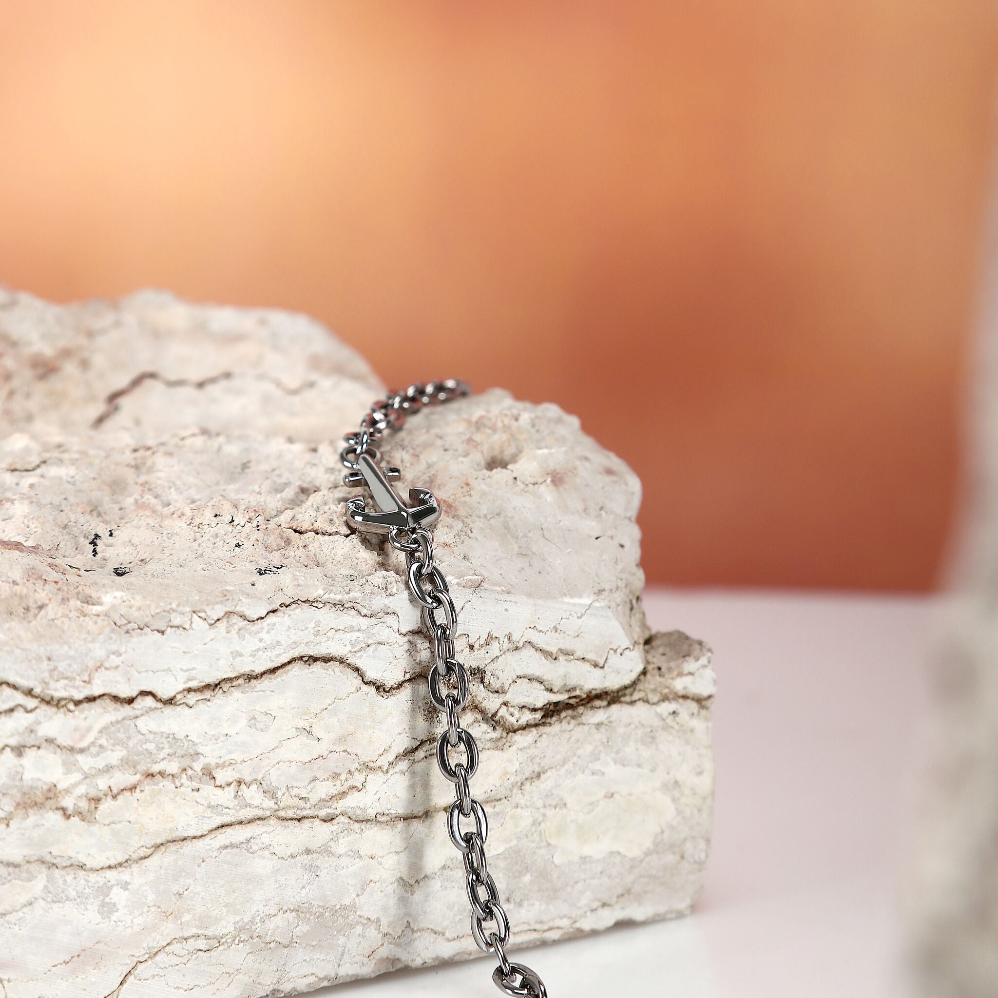 Brățară bărbătească Versilia din oțel cu cristale negre, Morellato