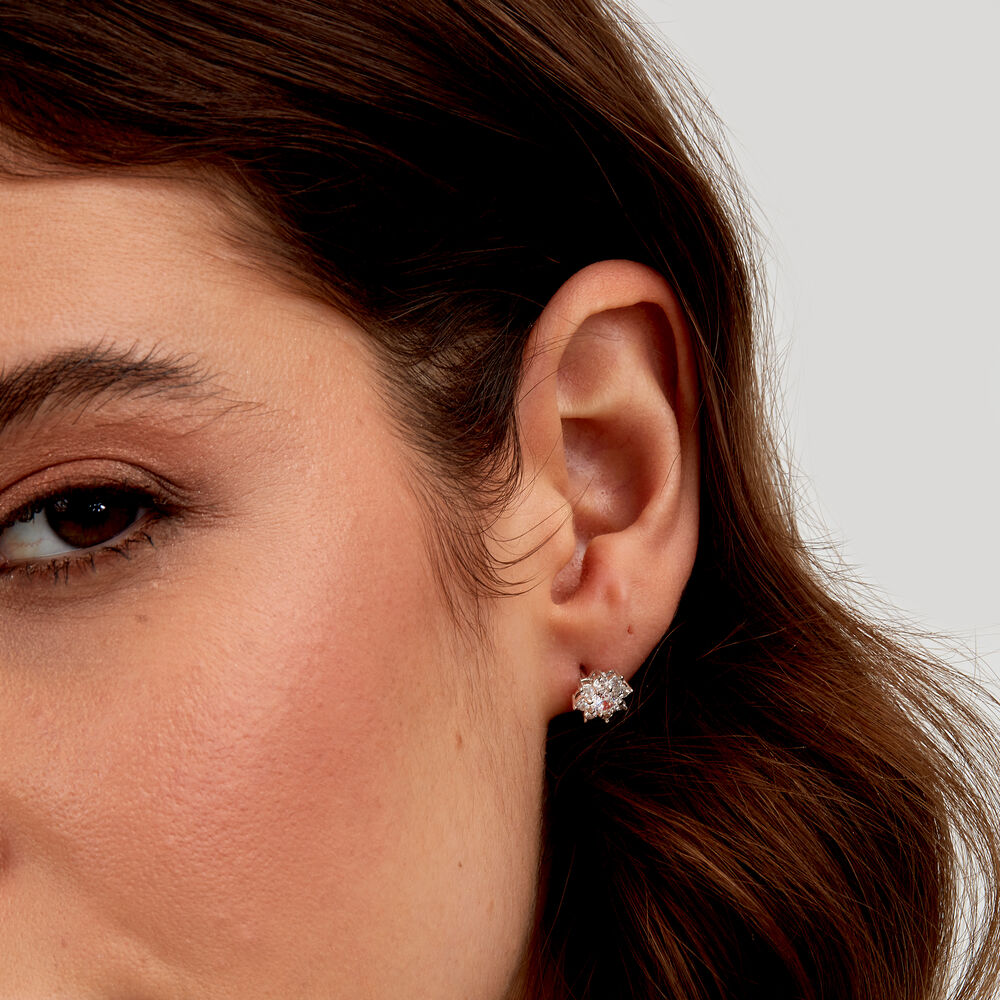 Women's earrings sterling silver Tesori flower-shaped, MORELLATO