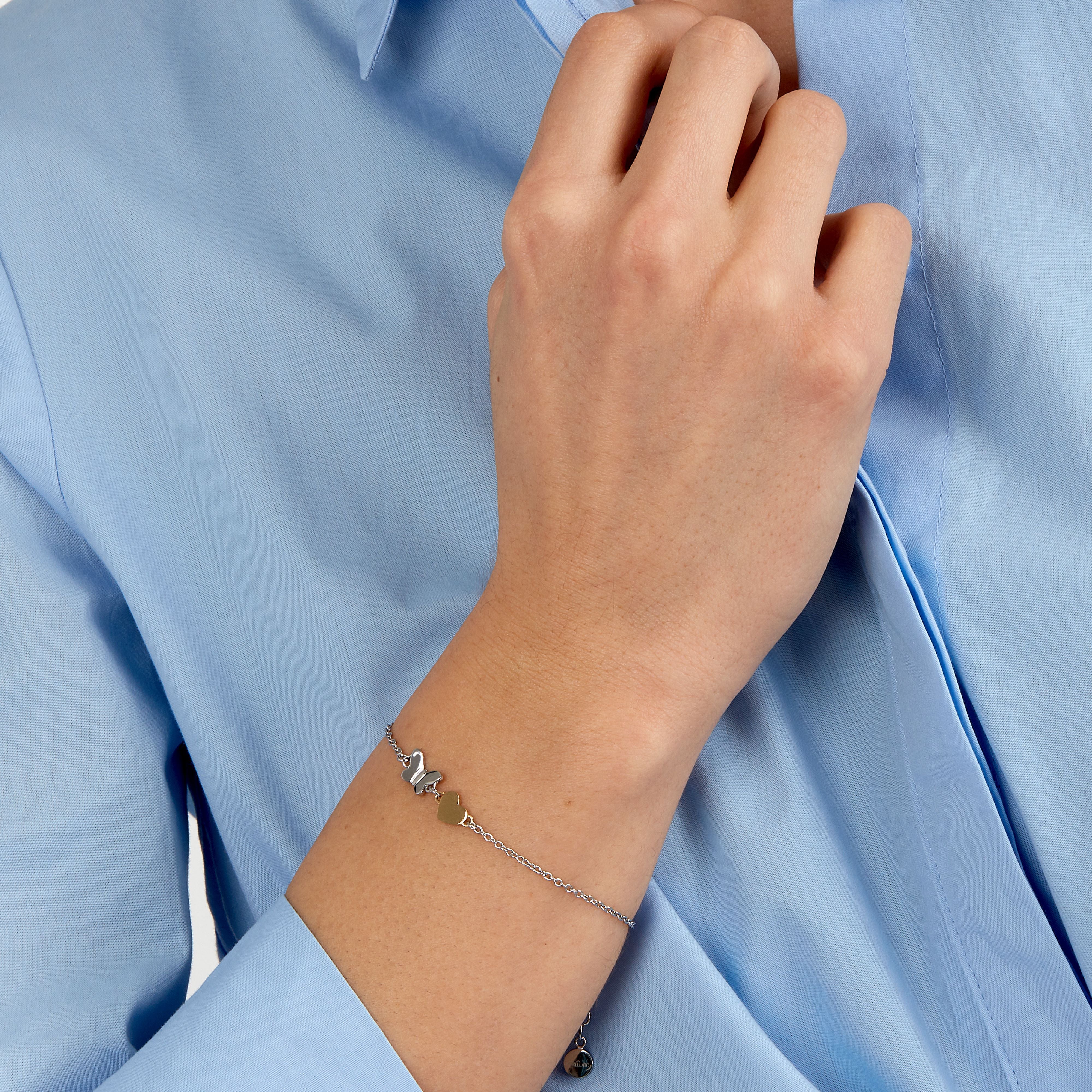 Women's Talismani adjustable bracelet with heart and butterfly, Morellato