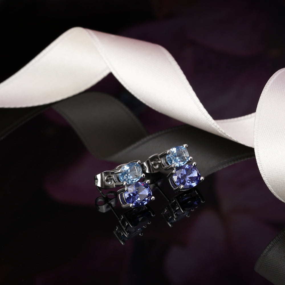 Women's earrings Colori with two zirconia stones, MORELLATO