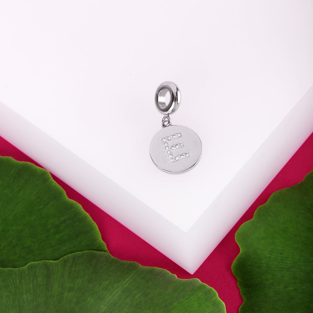 Pandantiv de damă litera E, gravabil, MORELLATO