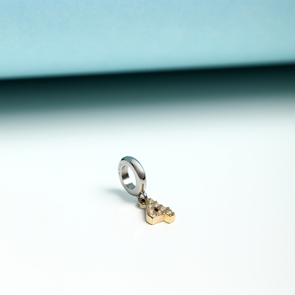 Women's charm pendant gold number 4, MORELLATO