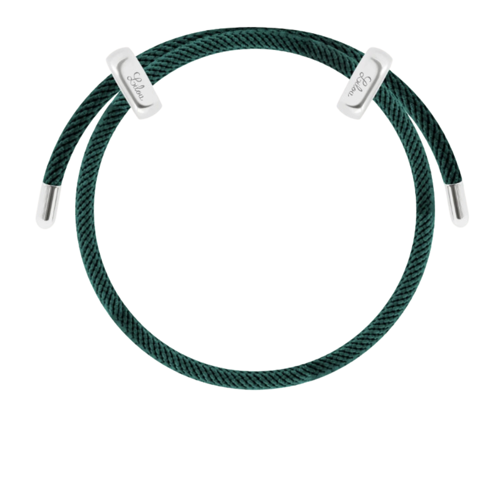 Women's bracelet Liana green cord, adjustable, Lilou