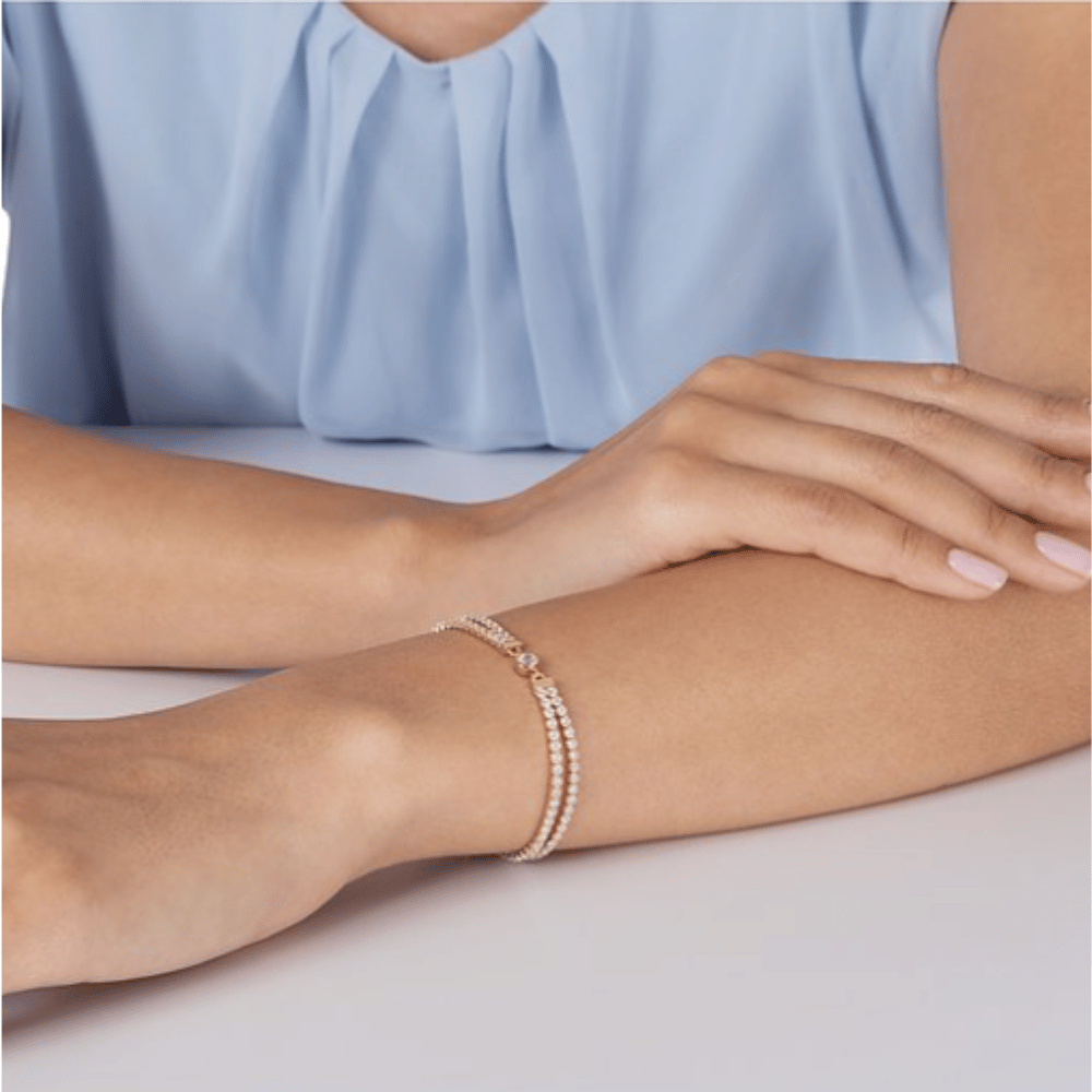 Women's bracelet sterling silver adjustable CASCADE, gold, JETTE