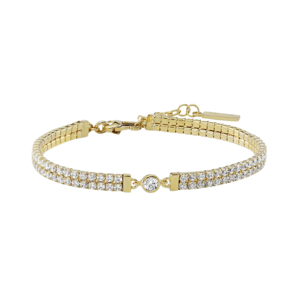 Women's bracelet sterling silver adjustable CASCADE, gold, JETTE