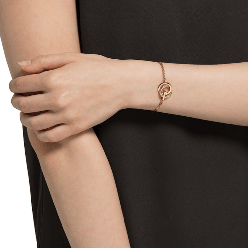 Women's bracelet sterling silver adjustable SWING, gold, JETTE