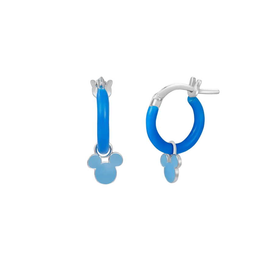 Cercei copii din argint sterling creol Disney cu pandantiv Mickey