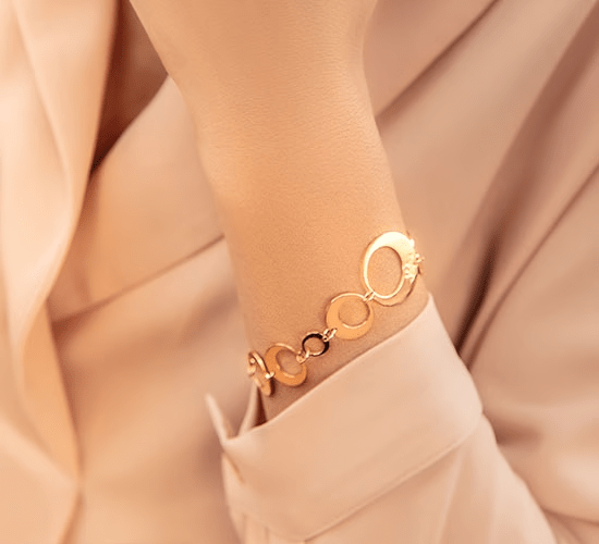 Bratara deschisa Lune ajustabila de 16.5 cm + extensie de 3 cm - Bratari ajustabile - BRANS/M/AZUR/128/Z - Lilou - Tessora