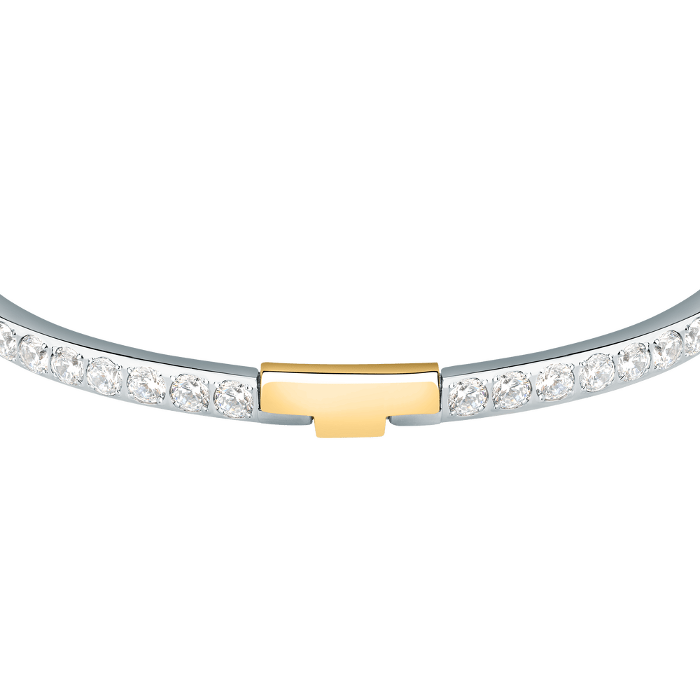 Bratara fixa T - Logo, doua tonuri - Bratari fixe - tjaxc19 - TRUSSARDI - Tessora