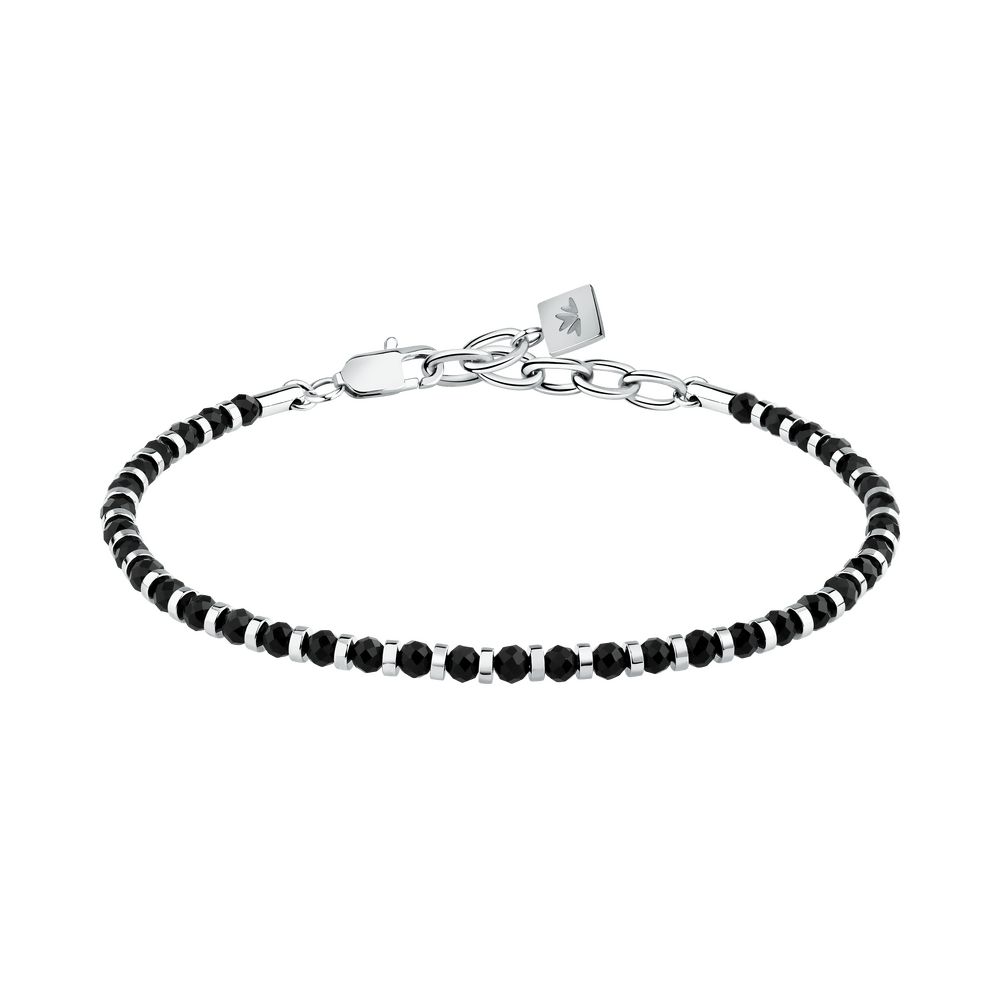 Bratara pentru barbati cu pietre naturale din agat, ajustabila 18 cm + extensie 3 cm - Bratari pentru barbati - s1733 - MORELLATO - Tessora